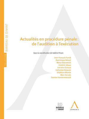 cover image of Actualités en procédure pénale